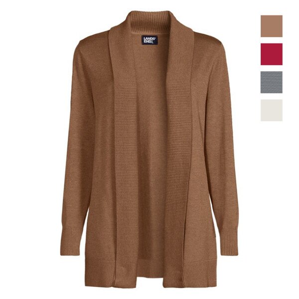 [13] Lands End Women's Cotton Modal Shawl Collar Cardigan